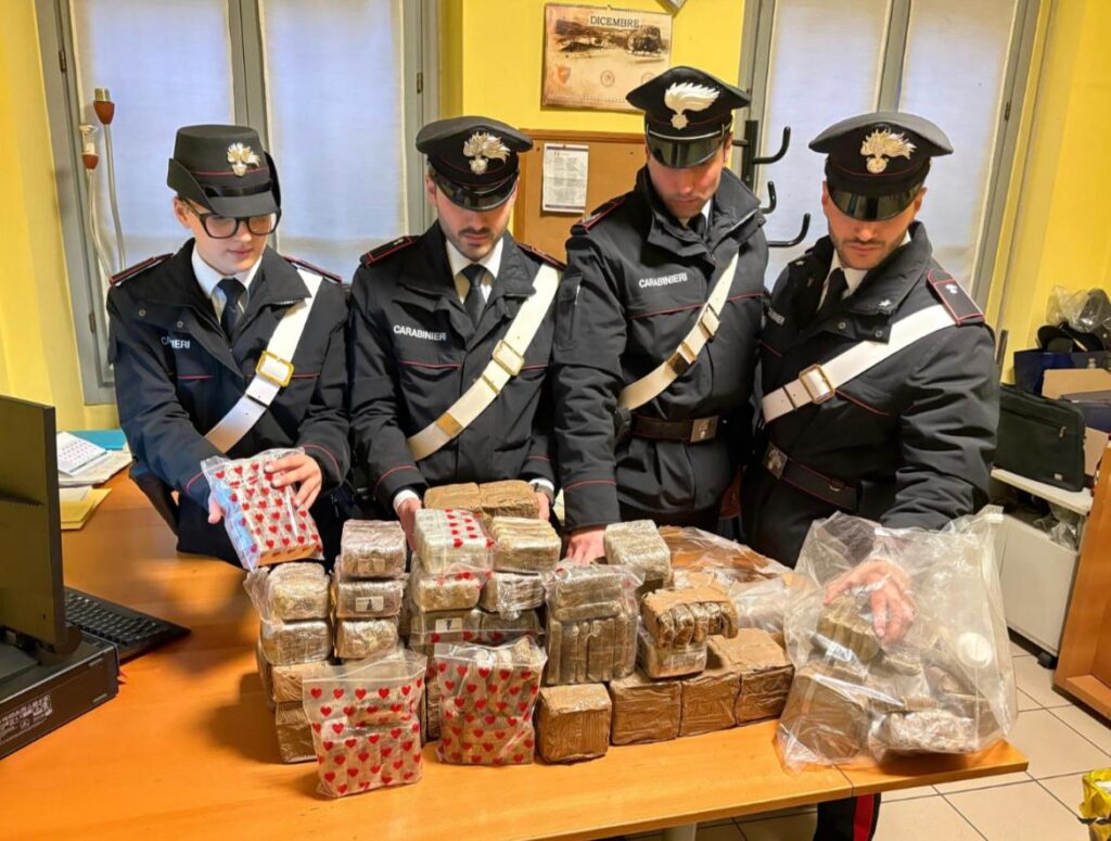 Il sequestro a opera dei Carabinieri di Mariano Comense