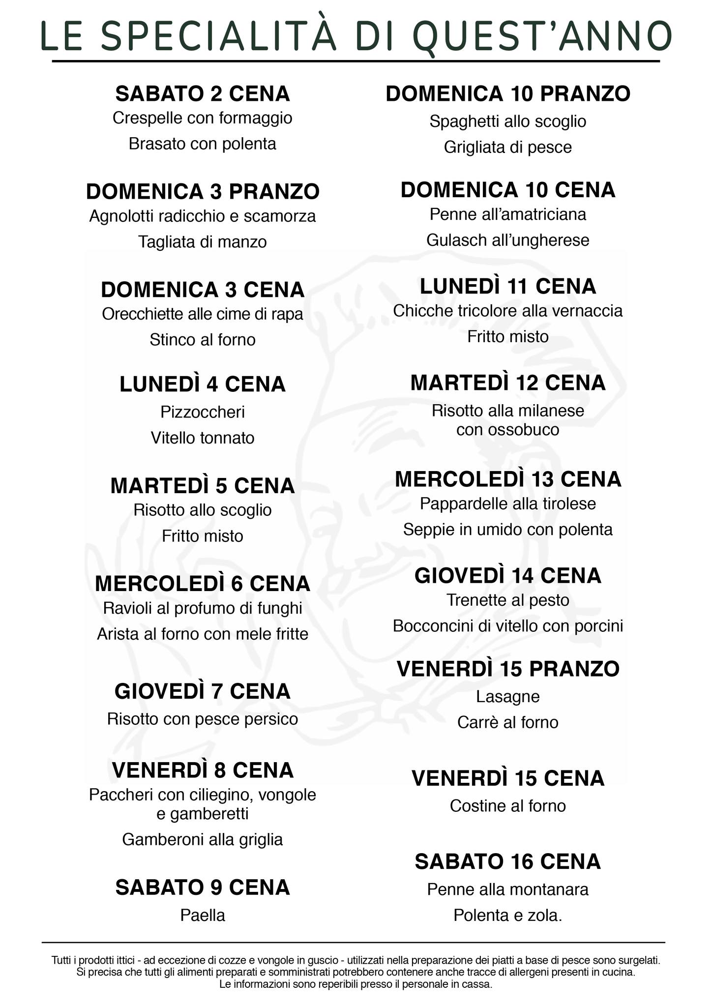 Specialità 2025