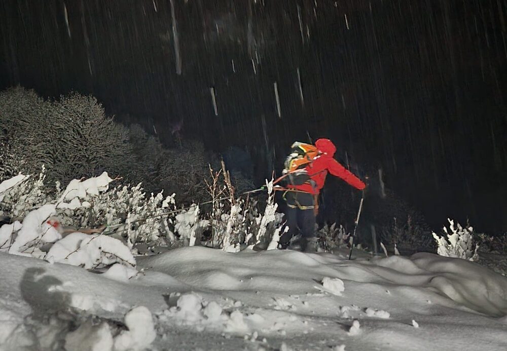 Forte nevicata Bellagio, Soccorso Alpino