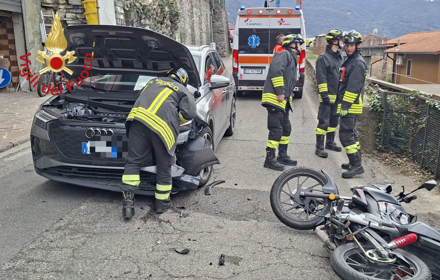 Incidente moto a Pognana Lario 