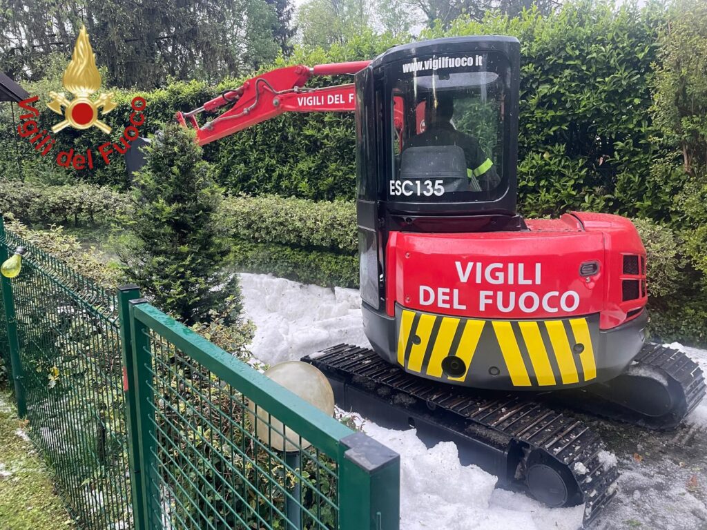 Foto nubifragio Vigili del Fuoco 