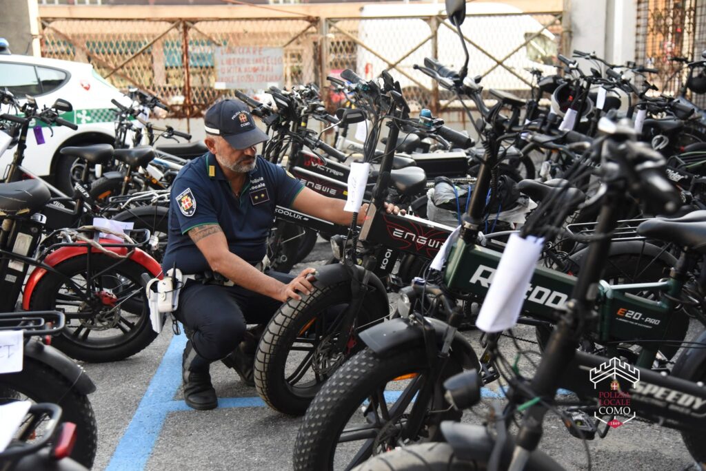 Bici elettriche controlli Polizia Locale