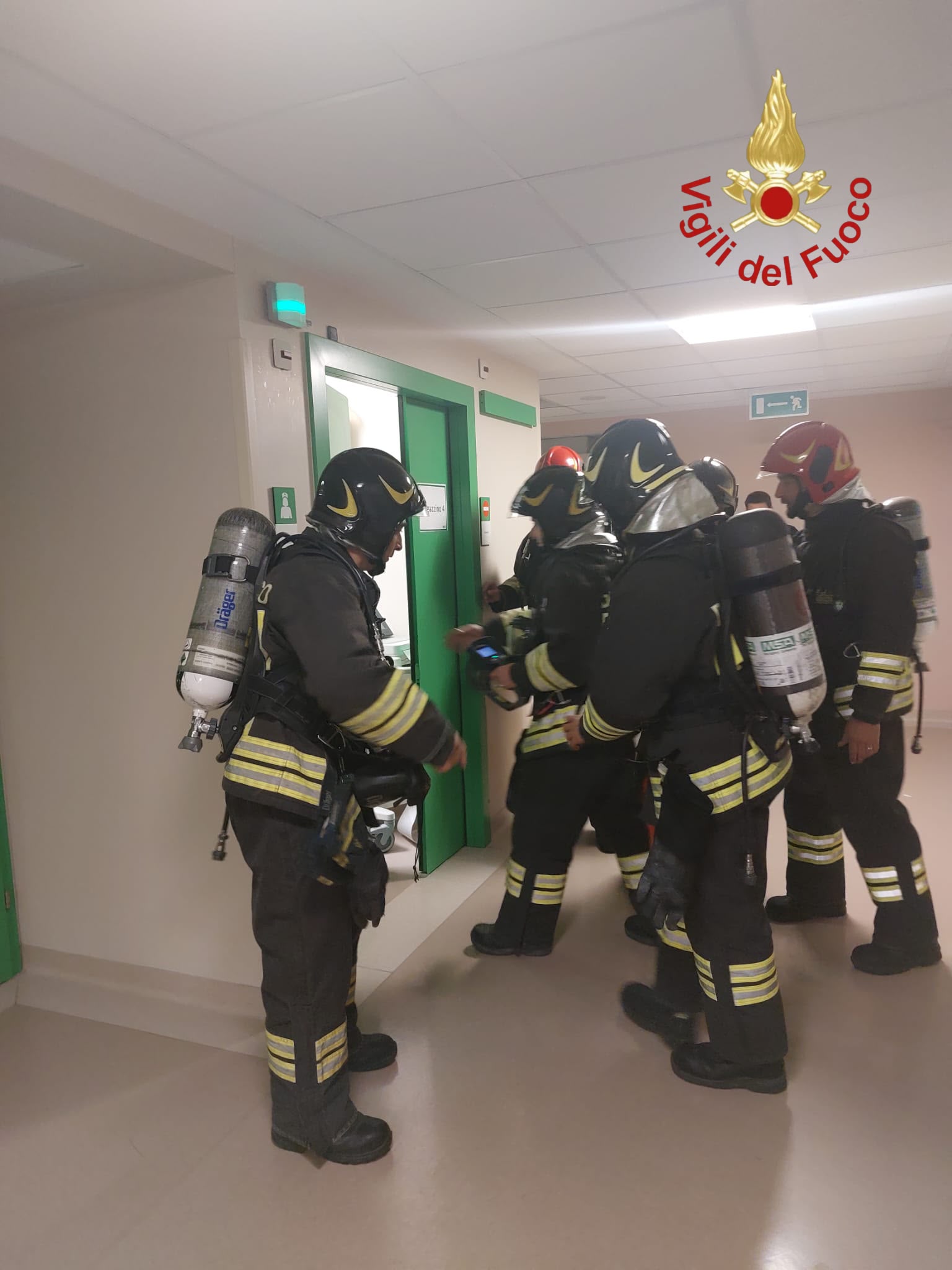 Emergenza ospedale Vigili del Fuoco